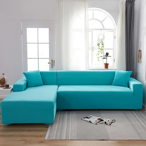 Vista 21 de Konsilsa Funda elástica para sofá en forma de L, funda completa para sofá de 1/2/3/4 plazas, protector de muebles suave, antideslizante, lavable a