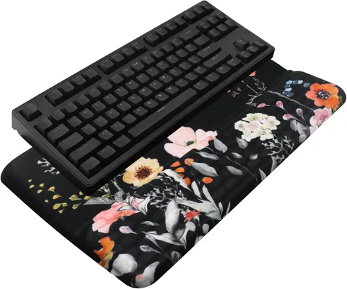 Vista 19 de Soporte para teclado de computadora con reposamuñecas, soporte ergonómico inclinado para teclado - Elevador de teclado con almohadilla para muñeca