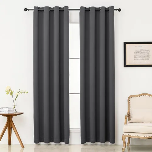 Vista 57 de Pickluc - Paneles de cortinas opacas con ojales, cortinas para bloquear la luz para el dormitorio, aisladas térmicamente, reducción de ruido