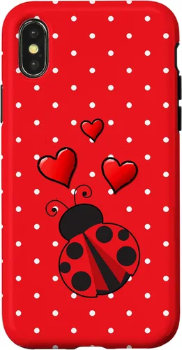 Vista 5 de Ladybug - Carcasa para iPhone 17, diseño de lunares rojos y blancos