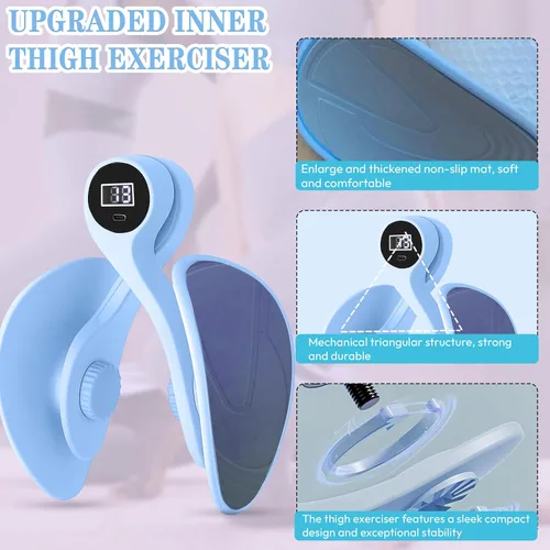 Vista 2 de Thigh Hip Trainer Kegel Exerciser, Pelvic Floor Exercise Devices, Inner Thigh Exerciser for Women Men, Thigh Exercise Equipment