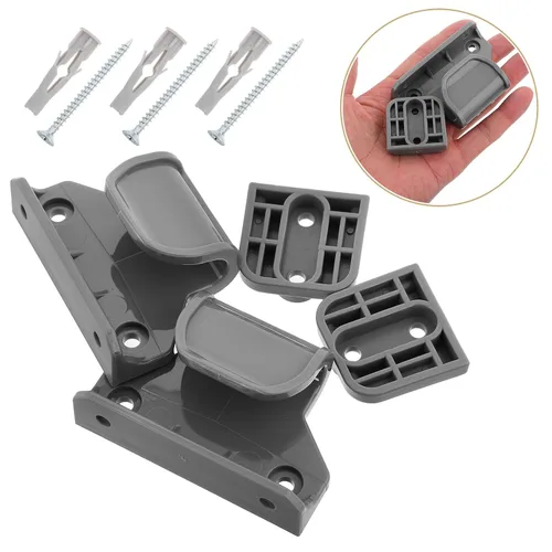 Vista 9 de Kit de accesorios de repuesto de extensiones retráctiles para puertas con accesorios perforados, piezas de puerta de seguridad de plástico