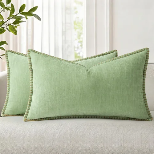 Vista 37 de decorUhome Juego de 2 fundas de almohada de felpilla suave y acogedora de otoño de 12 x 12 pulgadas, fundas decorativas modernas de terciopelo Aqua