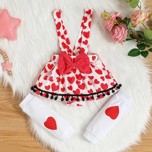 Vista 6 de My Fisrt - Conjunto de falda con estampado de corazón y elefante, para bebé, niña y niña