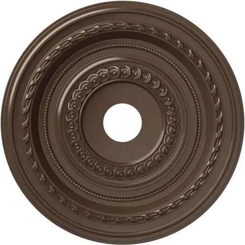 Vista 111 de Ekena Millwork CMP10CO Cole Medallón de techo de PVC termoformado (se adapta a toldos de hasta 4 1/4"), 10 "OD x 3 1/2" ID x 3/4" P