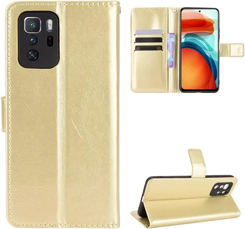Vista 7 de Funda para Xiaomi Redmi Note 10 Pro 5G, Funda de cuero con tapa para Xiaomi Poco X3 GT/Redmi Note 10 Pro 5G Case Negro