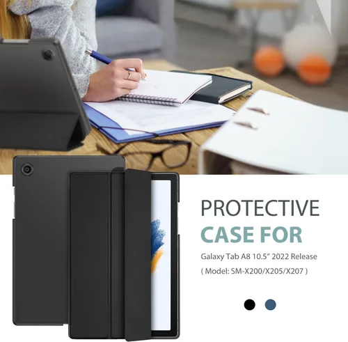 Vista 8 de ProCase Funda Inteligente para Galaxy Tab A8 10.5, Carcasa Trasera Dura Delgada con Soporte Funda Protectora Inteligente para Galaxy Tab A8 10.5