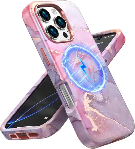 Vista 47 de Magsafe - Funda protectora para iPhone 13/14, a prueba de golpes, a prueba de caídas, funda inalámbrica para parachoques, protección híbrida Flor