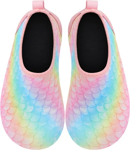 Vista 5 de Joinfree - Zapatos acuáticos de natación para niños y niñas, calcetines acuáticos de secado rápido, zapatos con sensación de pies descalzos