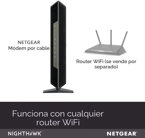 Vista 2 de NETGEAR Nighthawk Módem de Cable CM1200 - Compatible con Todos los Proveedores de Cable Incluyendo Xfinity by Comcast, Spectrum, Cox para Planes