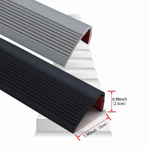 Vista 2 de Trimold Vinilo Antideslizante para Borde de Escalera, Paso de Escalera Autoadhesivo Antideslizante, Protector de Borde de Goma Flexible
