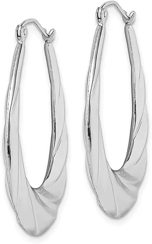 Vista 2 de Juego de aretes de aro ovalados trenzados de plata de ley 925, joyería fina para mujer, regalos para ella, Plata Esterlina