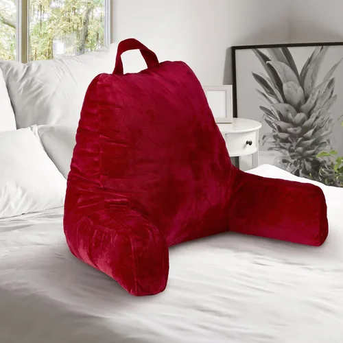 Vista 11 de Cheer Collection - Almohada de lectura y juego de espuma con reposabrazos y funda de terciopelo lavable