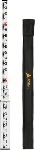 Vista 9 de AdirPro Varilla de Grado de Fibra de Vidrio de 13 Pies – Décimas, Varilla de Nivelación Rectangular Telescópica de 3 Secciones – Anti-reflejo
