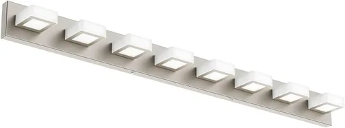 Vista 59 de Ralbay - Luz LED negra para tocador de baño, moderna, atenuable con 5 temperaturas de color, accesorios de iluminación de pared de acrílico negro