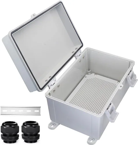 Vista 28 de Caja Eléctrica Impermeable a Prueba de Polvo Caja de Conexiones Resistente a la Intemperie IP67 Carcasa de Plástico ABS Caja de Proyecto