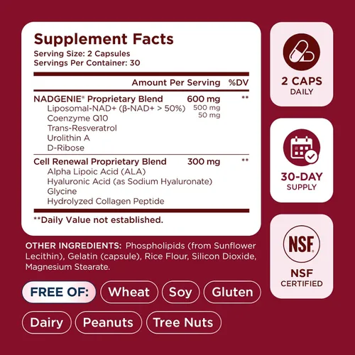 Vista 5 de Selerb Suplementos NAD+ para hombres y mujeres