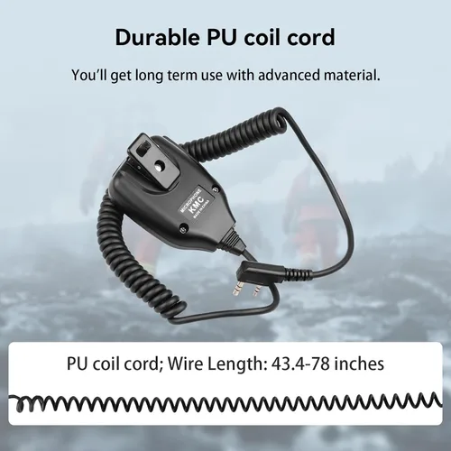 Vista 8 de Retevis Altavoz de micrófono de hombro de 2 pines, Walkie Talkie, compatible con Retevis H-777 RT22 RT68 RT21 H777S RT85 RT17 RT19 RT15 BAOFENG