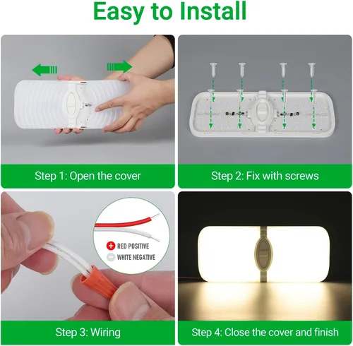 Vista 8 de Aaleds Luces interiores de caravana, luces LED de 12 voltios de 1200 lm, luces de cámper de 12.5 W, luces LED de RV para interiores de 12 V, luz