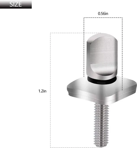 Vista 3 de Tornillo de aleta de acero inoxidable 316, sin herramienta, compatible con longboard y S-UP accesorios de surf, paquete de 2