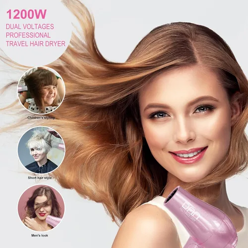 Vista 7 de DAN Auto Secador de pelo de doble voltaje,Secador de pelo,Soplador plegable
