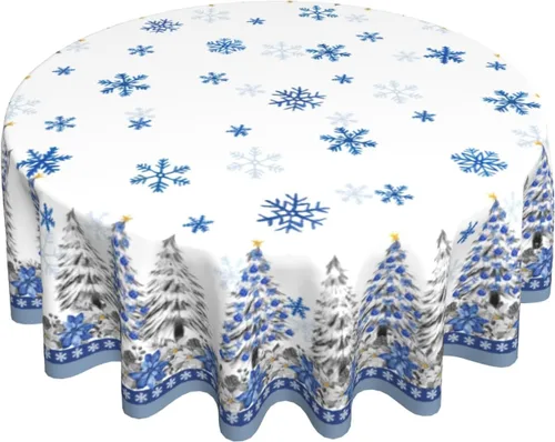 Vista 24 de Giwawa Mantel de Mesa Redondo con Bandera de EE. UU., Mantel Americano con Estrellas, Mariposas, Círculo, 152 cm. Mantel del 4 de julio, Día