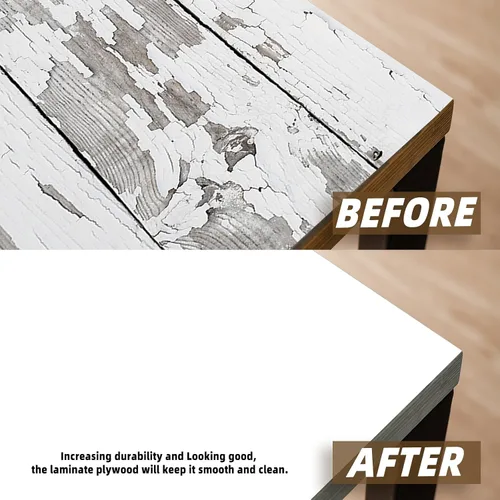 Vista 4 de Chapa de madera blanca brillante, diseño de lujo, laminado de 24 x 24 pulgadas, sin pegamento, flexible, duradero, paneles de chapa de madera de PVC