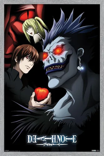 Vista 16 de Trends International Death Note - Póster de pared de grupo, 14.725 x 22.375 pulgadas, versión enmarcada de madera de granero