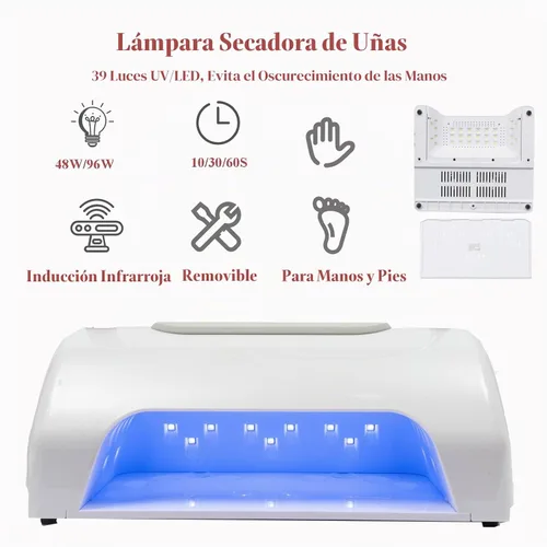 Vista 3 de TFCFL Colector de polvo de uñas 5 en 1, colector de polvo profesional de vacío de uñas + taladro eléctrico de uñas + lámpara de secado de uñas