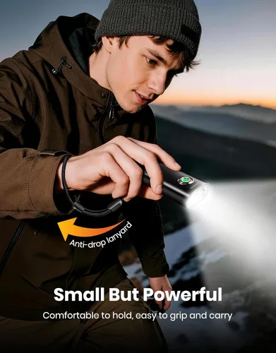 Vista 7 de 1200LM linterna brillante EDC del bolsillo recargable con la luz