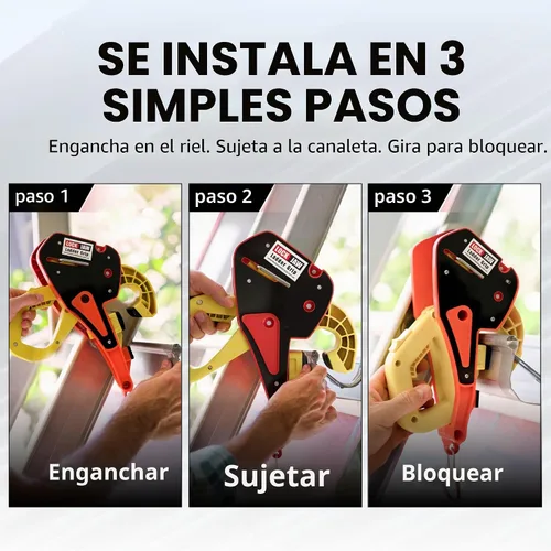 Vista 4 de Lock Jaw - Gancho estabilizador de escalera de techo para canalón, separación en 5 segundos con seguridad de bloqueo deslizante, evita que