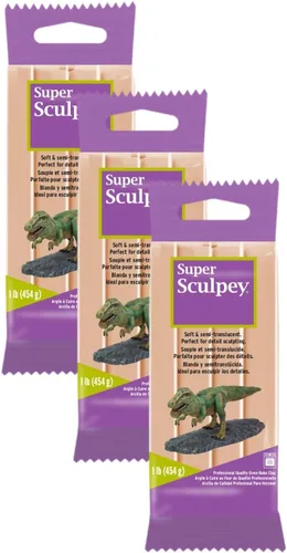 Vista 8 de Super Sculpey - Arcilla polimérica para horno, calidad profesional, beige, 1 libra (paquete de 3)