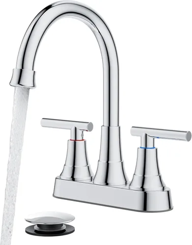 Vista 38 de FORIOUS Juego central de grifos de baño negros y dorados, grifo comercial Negro y dorado