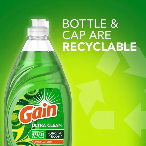 Vista 5 de Gain Ultra - Jabón líquido para lavavajillas, aroma original, 38 fl oz