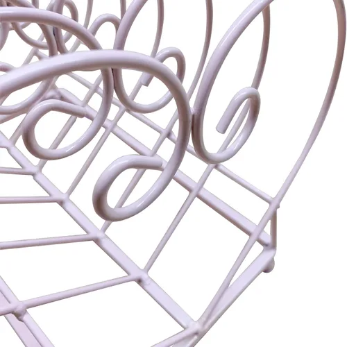 Vista 5 de Love Shape - Soporte de placa de metal para 6 lugares, con mango extraíble, color rosa