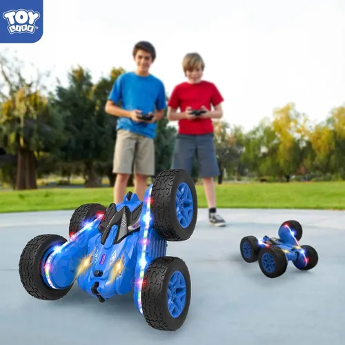 Vista 7 de TOY Life Coche de control remoto para niños, 2.4G HZ, auto de acrobacias a control remoto, juguetes de control remoto para niños y niñas, auto