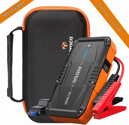 Vista 5 de Aproca Funda compatible con AstroAI S8 Car Jump Starter, bolsa de almacenamiento portátil para accesorios (solo funda)