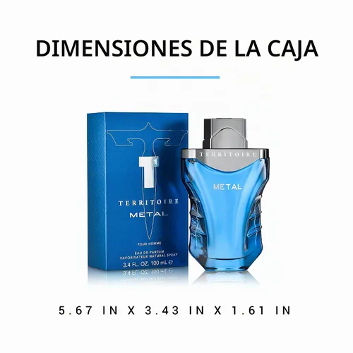 Vista 7 de Territoire Metal Eau de Parfum, Perfume aromático amaderado para hombre