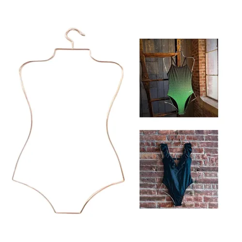 Vista 5 de 2 ganchos para traje de baño con forma de cuerpo, organizador de armario para niños, perchero para ropa de playa, colgador de ropa para armario