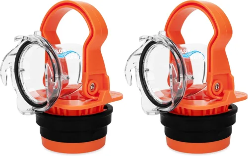 Vista 7 de Camco Rhino Adaptador de alcantarillado RV PRO - Codo de manguera de alcantarillado transparente con adaptador de bloqueo de drenaje - Incluye mango