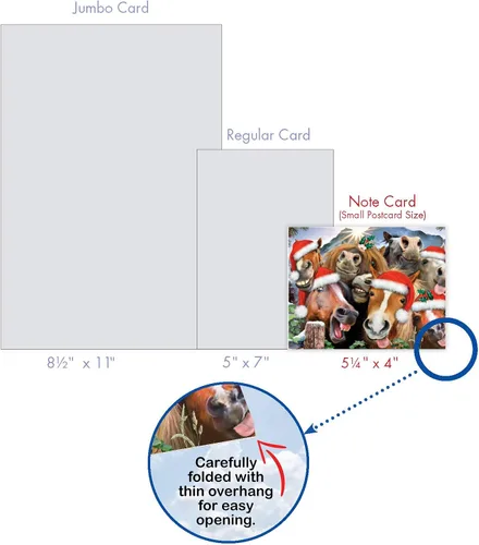 Vista 7 de The Best Card Company Paquete variado de 10 tarjetas navideñas de animales con sobres, humor silvestre festivo para hombres y mujeres