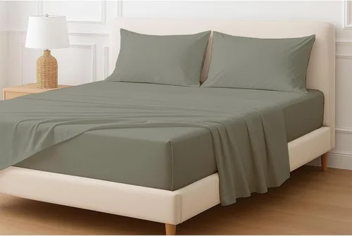 Vista 77 de Sábanas extra profundas, sábanas de algodón, 100% algodón, sábana bajera de bolsillo extra profundo de 22 pulgadas con elástico en todo el contorno