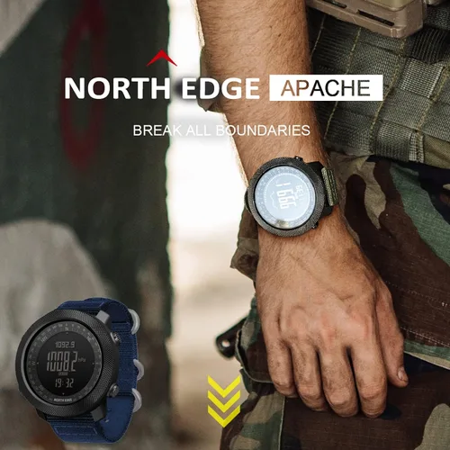 Vista 7 de HOOSHU Tactical Sports Watches for Men Digital Outdoor Survival Military Compass Rock Solid Digital Watches with Durable Band Steps Tracker