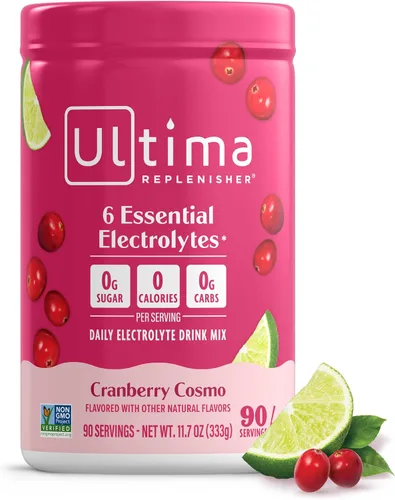 Vista 13 de Ultima Replenisher Mezcla diaria de electrolitos en polvo, sin azúcar, frambuesa azul, 90 porciones, polvo de hidratación con 6 electrolitos