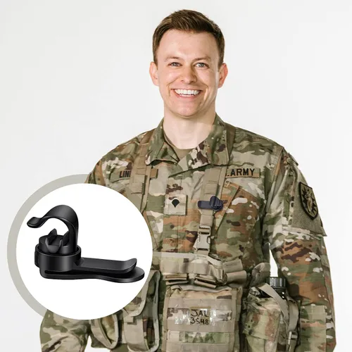 Vista 6 de Moxweyeni Clip de vejiga, 3 unidades, clip para tubo de agua, manguera de hidratación, clip magnético, clip de mochila militar, accesorios