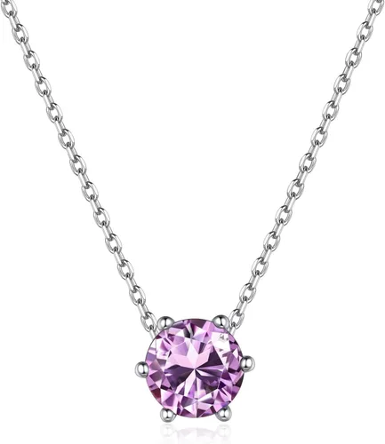 Vista 15 de ChicSilver Birthstone Necklace for Women 925 Sterling Silver Stone Necklace 925 Sterling Silver, Hypoallergenic for Sensitive Skin, 12-Months Zafiro