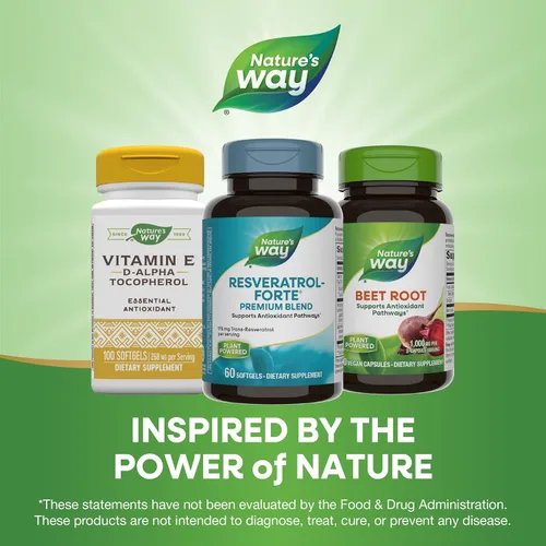 Vista 7 de Nature's Way Resveratrol-Forte, protege de los radicales libres*, 60 cápsulas blandas