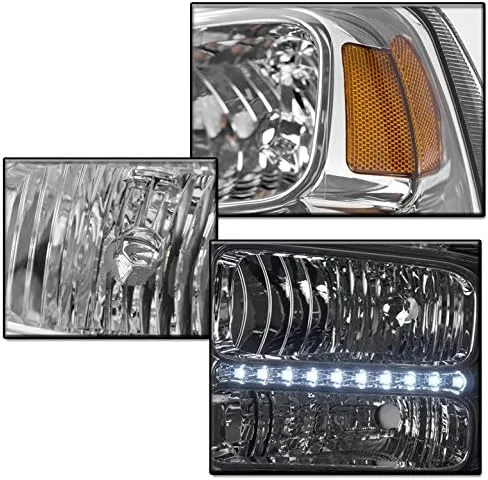 Vista 2 de Ford F-250/F-350/F-450/F-550 Super Duty faros LED con 6.25" Azul DRL Luces LED Cromo