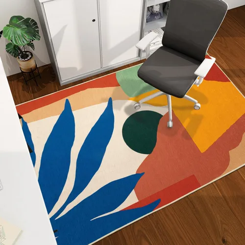 Vista 31 de Tapete para silla de oficina para suelo de madera dura, 48"x36" tapete protector de escritorio de computadora de fácil deslizamiento para silla Hoja