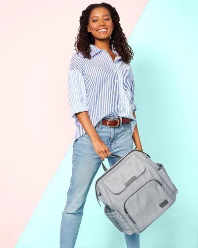 Vista 6 de Simple Joys by Carter's Accesorio para mochila de pañales para niños, color gris, talla única